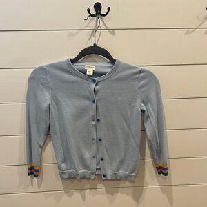 Crewcuts Blue Cardigan with Multicolor Stripes